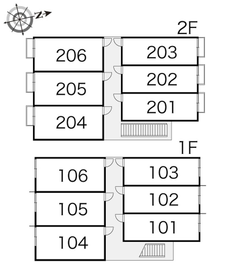 レオパレス西町 間取配置図