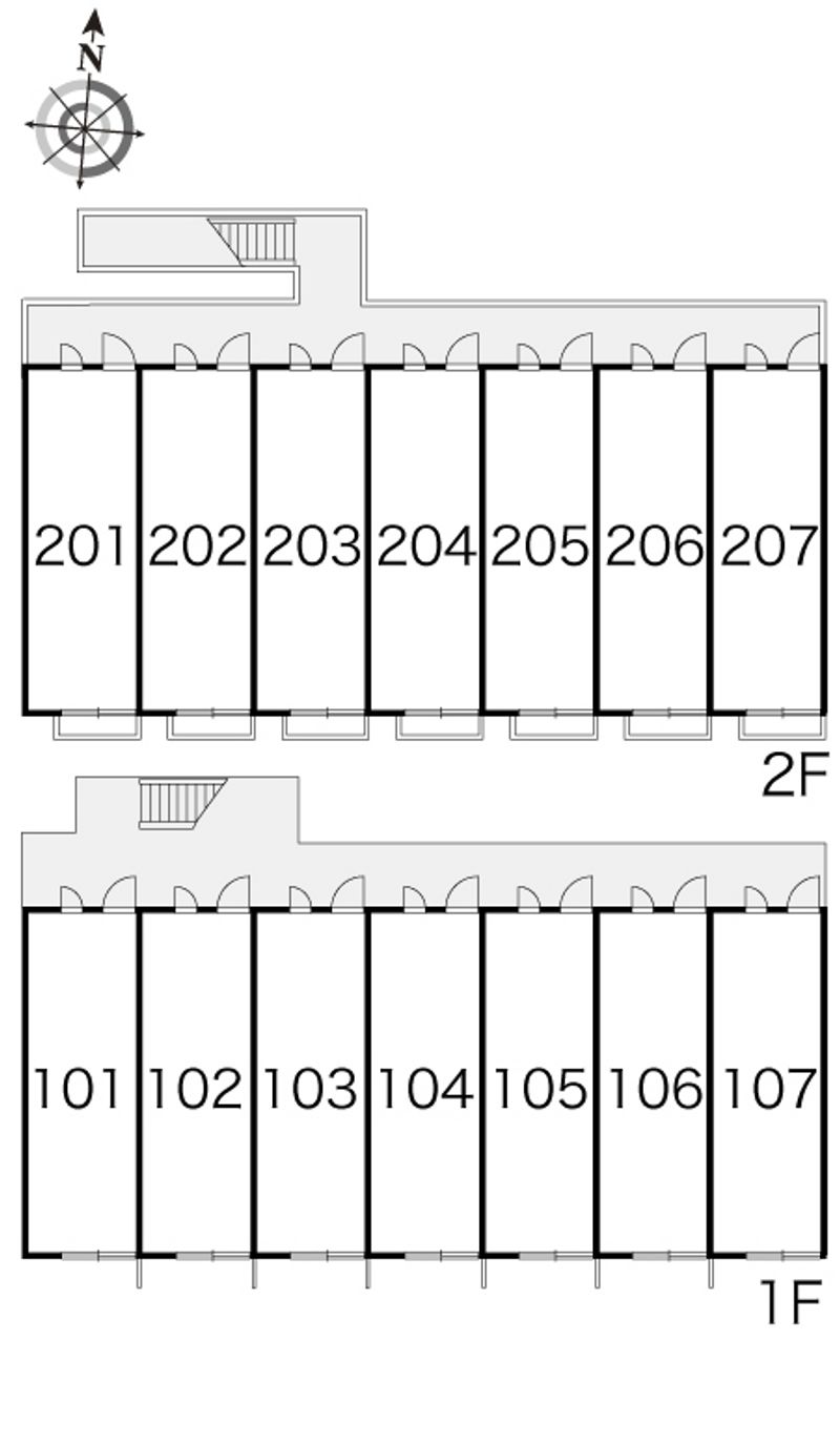 レオパレス多布施 間取配置図