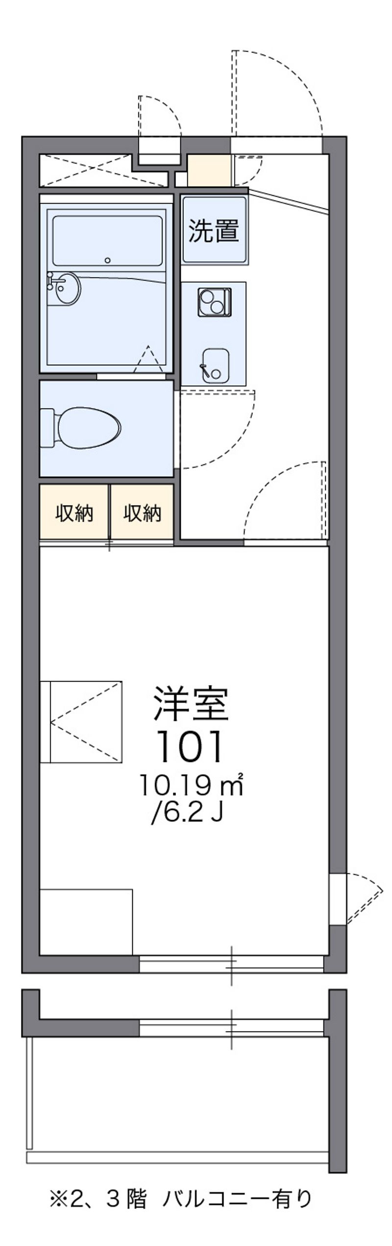 レオパレス異人館 間取図