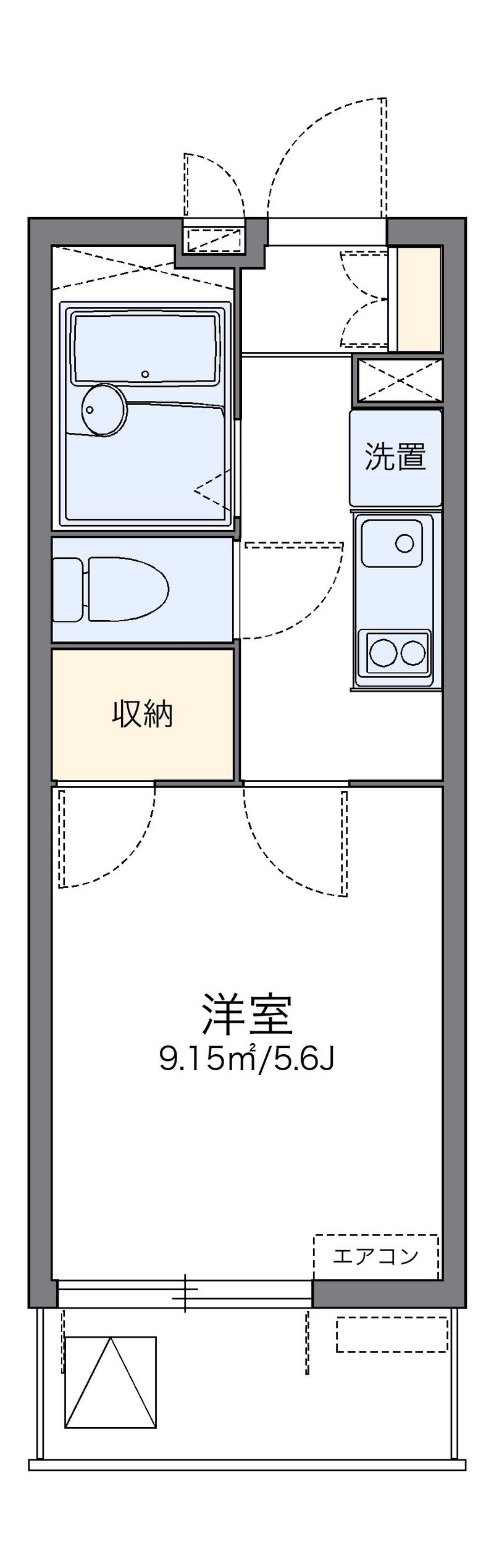 レオパレスナニワシティー 間取図