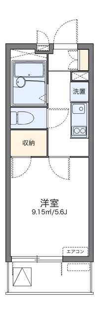 レオパレスナニワシティー 間取り図