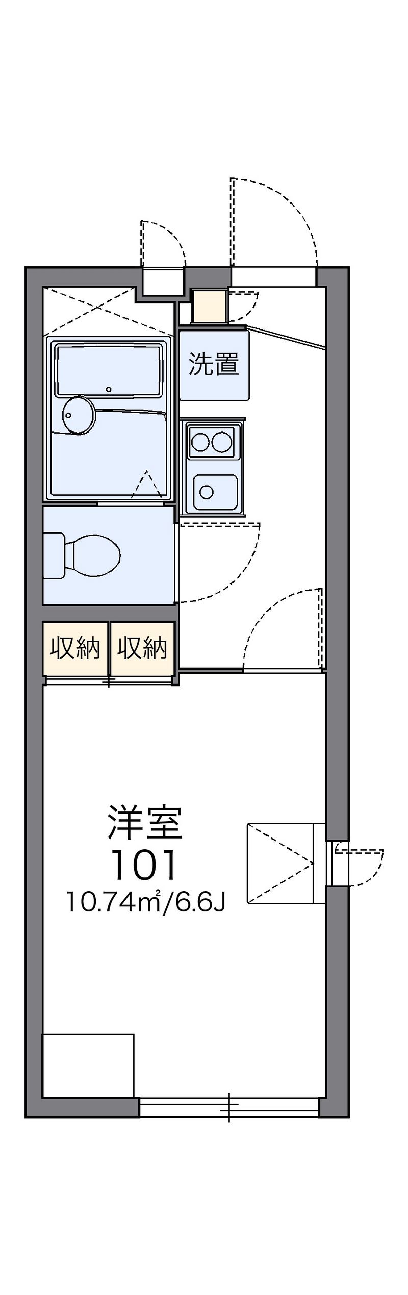 レオパレスホクト 間取図