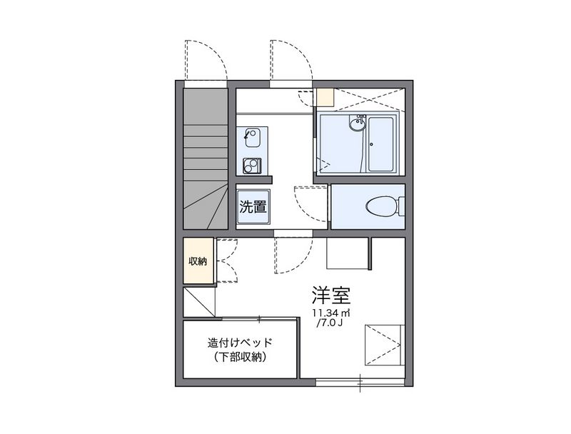 レオパレスリヴァー 間取図