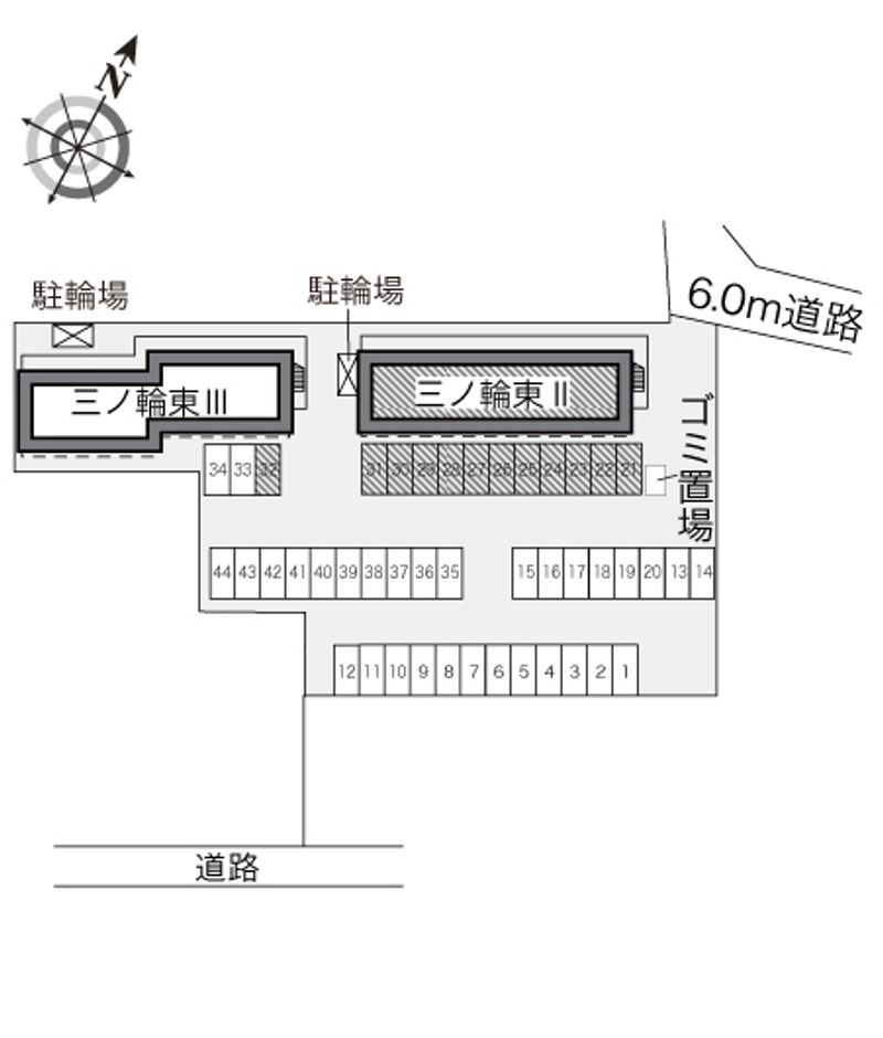 レオパレス三ノ輪東Ⅱ 配置図