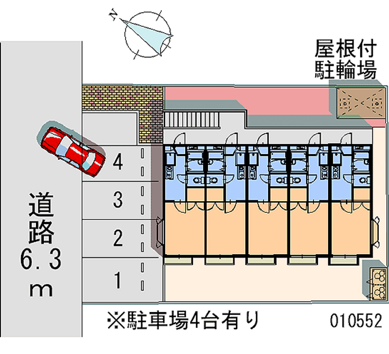 レオパレスシャルマンコートⅡ 月極駐車場