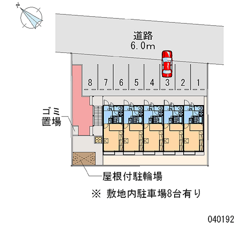 レオパレス中久Ⅱ 月極駐車場