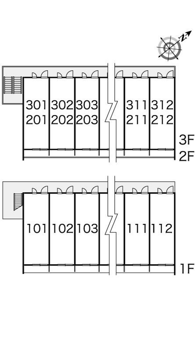 レオパレスグリーングラスⅡ 間取り配置図