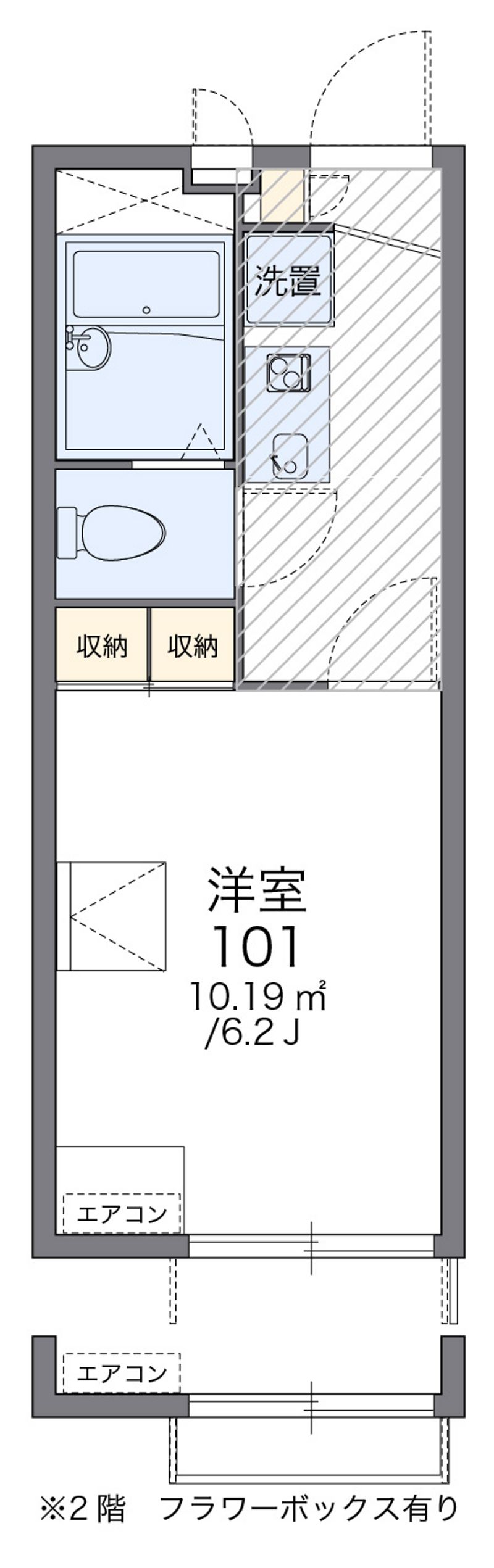 レオパレスプラムバレー 間取図