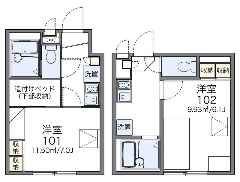 レオパレスアムール 間取図