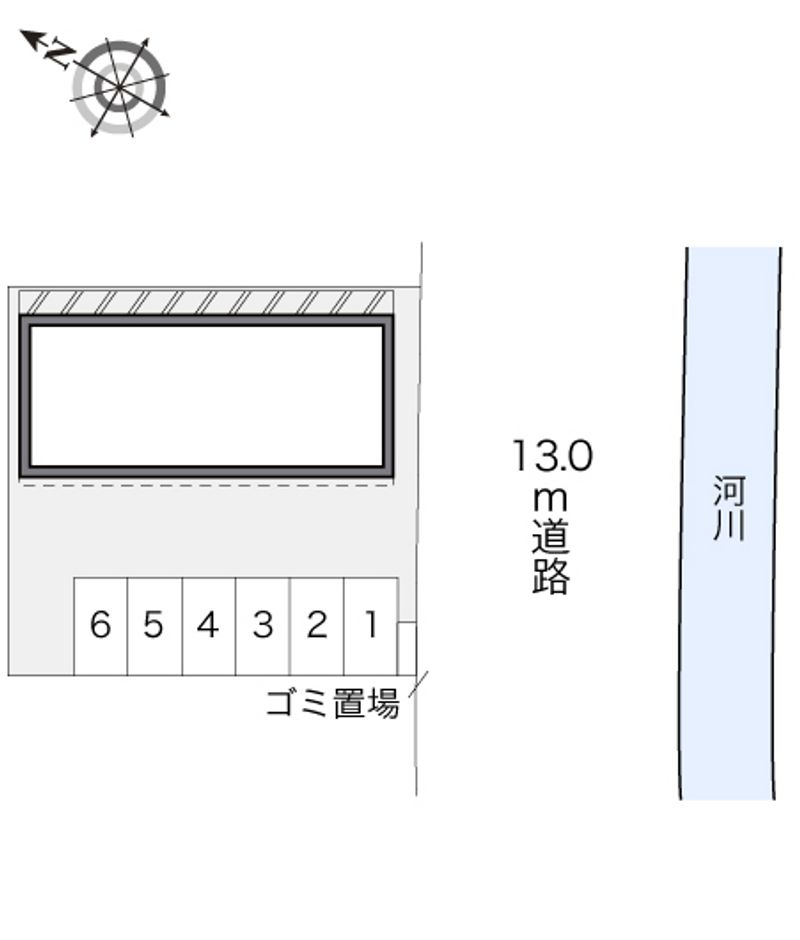 レオパレス道ノ尾Ⅱ 配置図