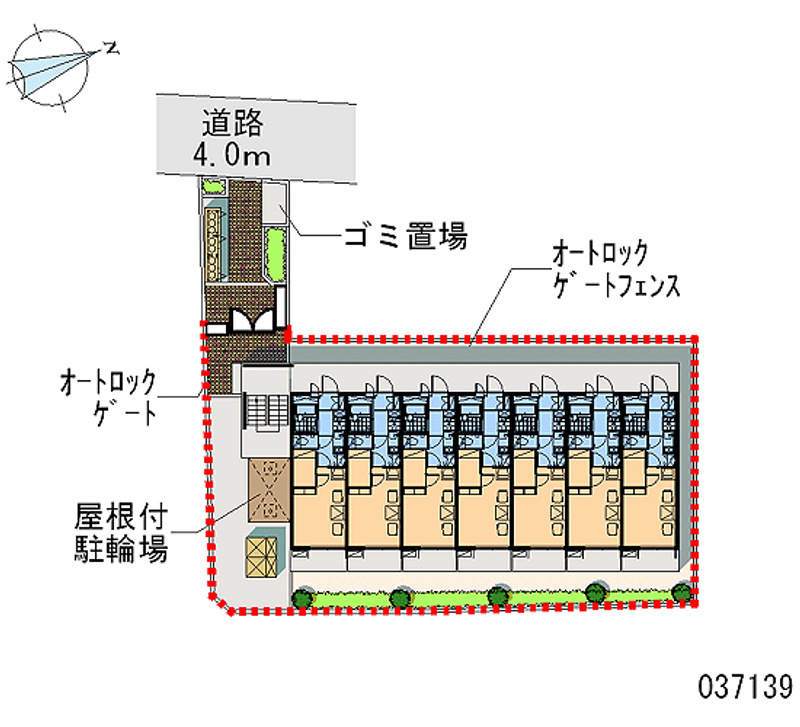 レオパレスフーカ西町 区画図