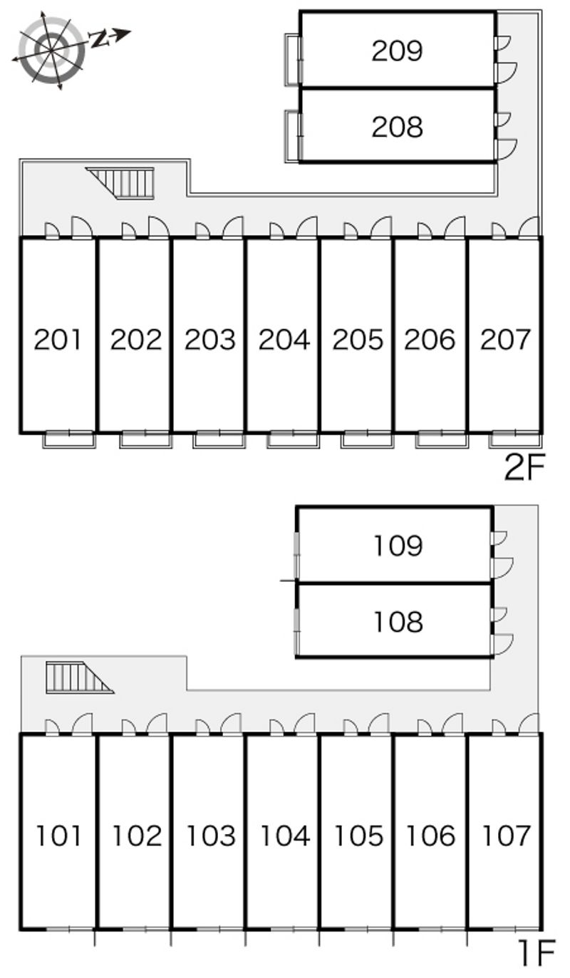 レオパレス北桜台ハウス 間取配置図