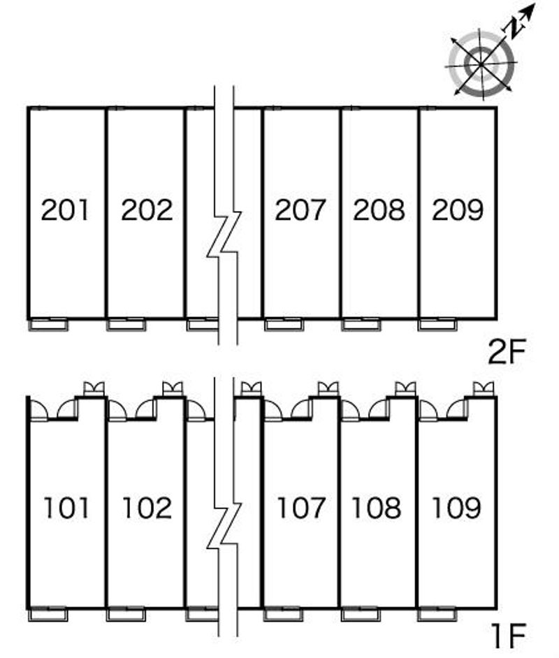 レオパレスあかね 間取配置図
