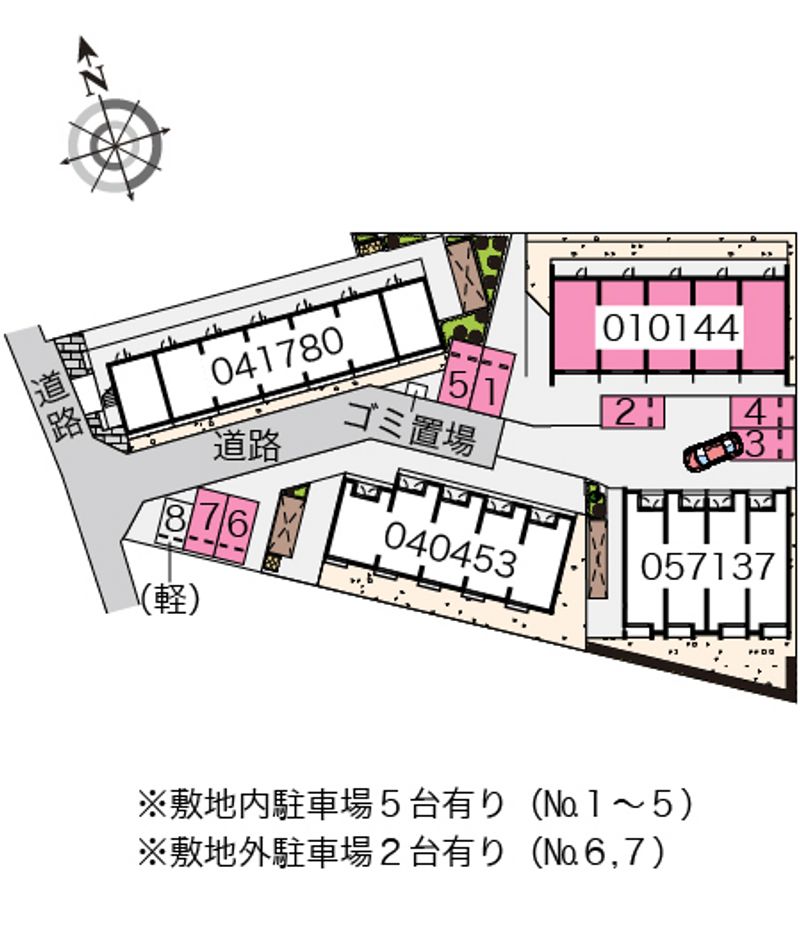 レオパレス白樺Ⅰ 駐車場