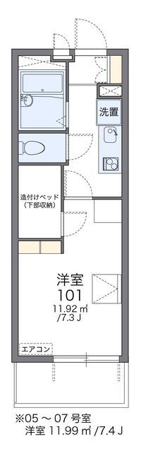 レオパレスブリエスト 間取り図