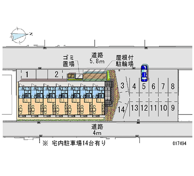 17494月租停車場