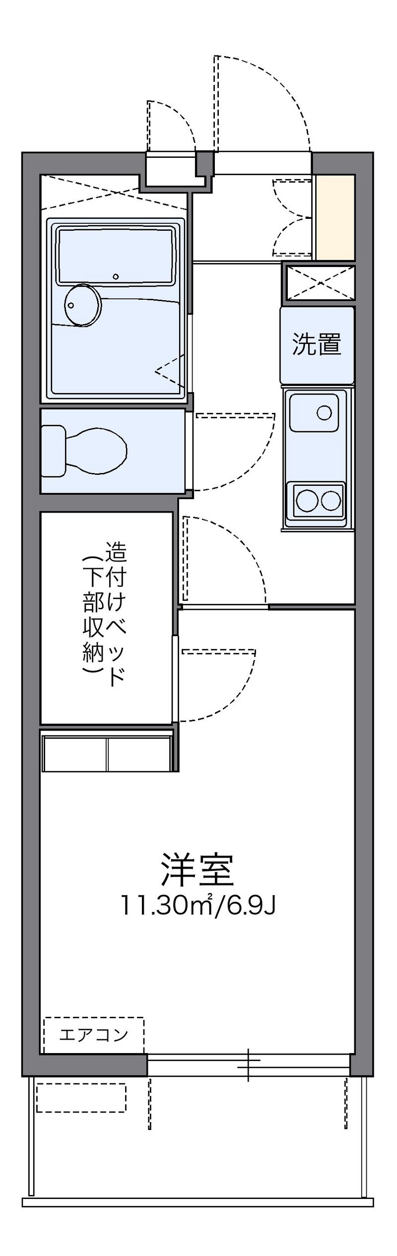 レオパレスプレステージ草加 間取図