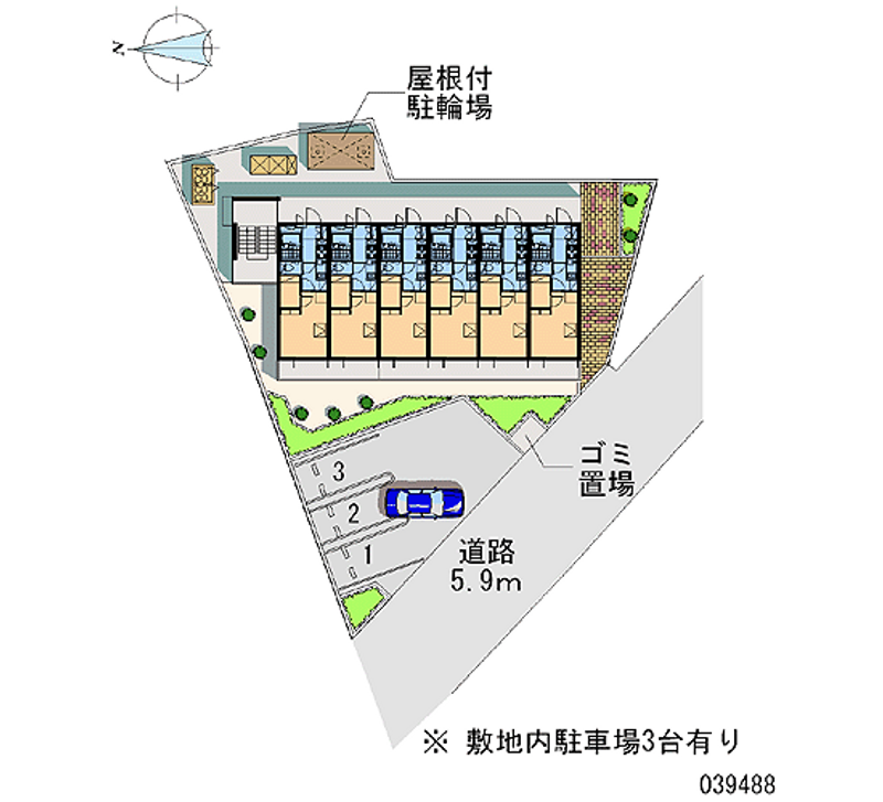 レオパレス弥生町 区画図