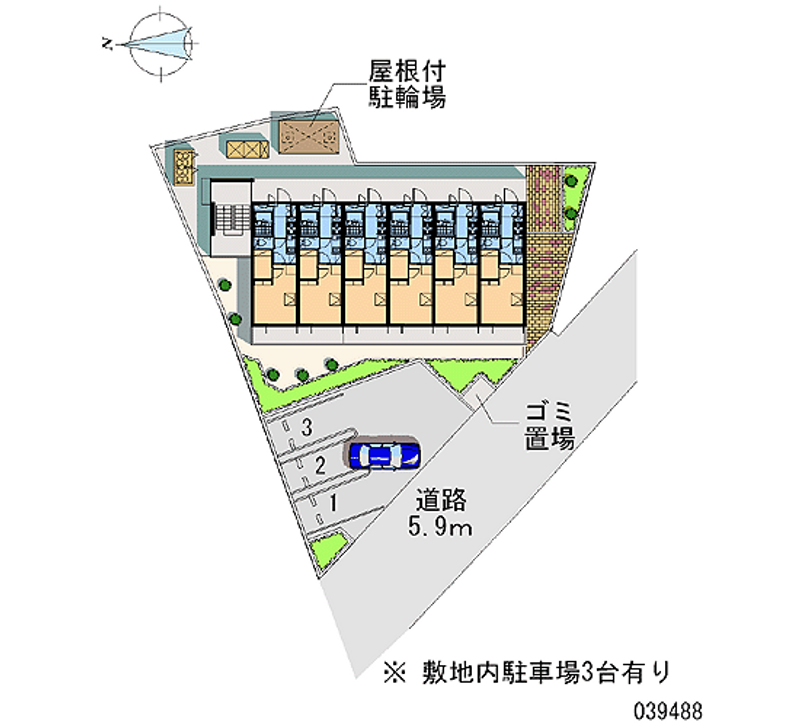 レオパレス弥生町 月極駐車場