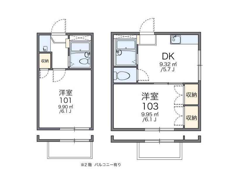 レオパレス川越第７ 間取図