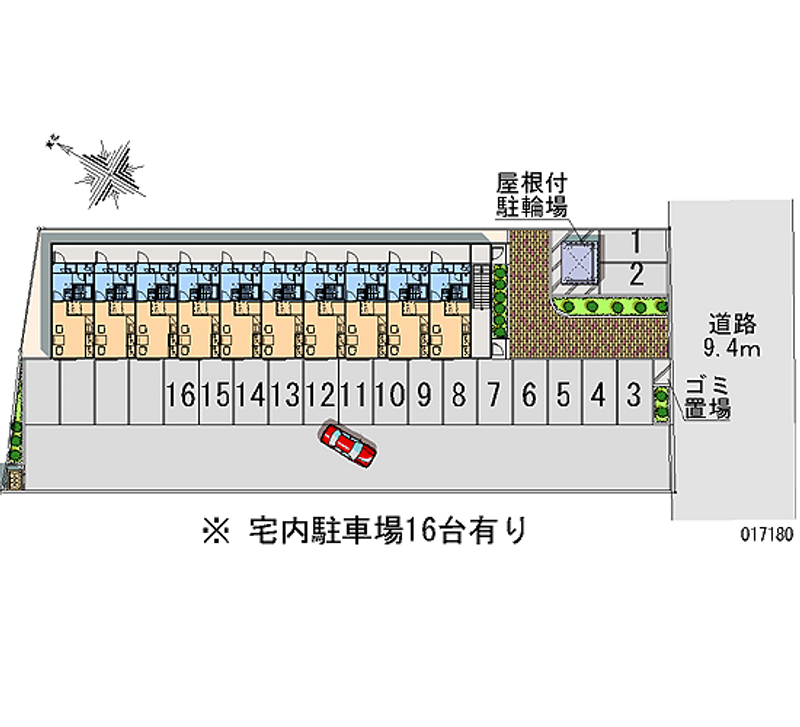 17180 Monthly parking lot