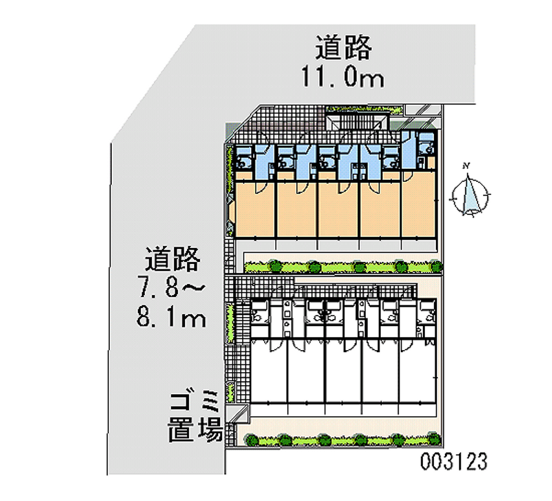 レオパレス姫路第３ 区画図