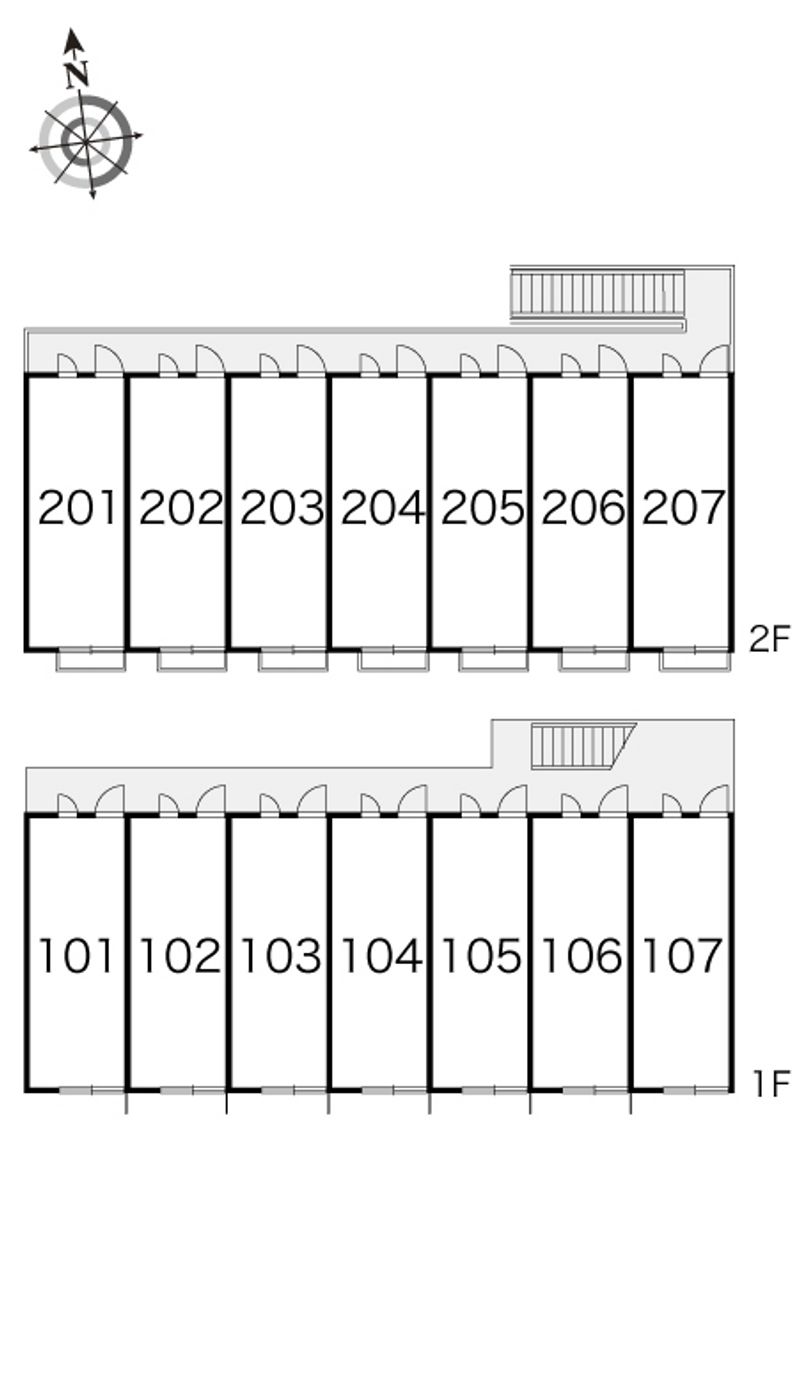 レオパレス中里 間取配置図