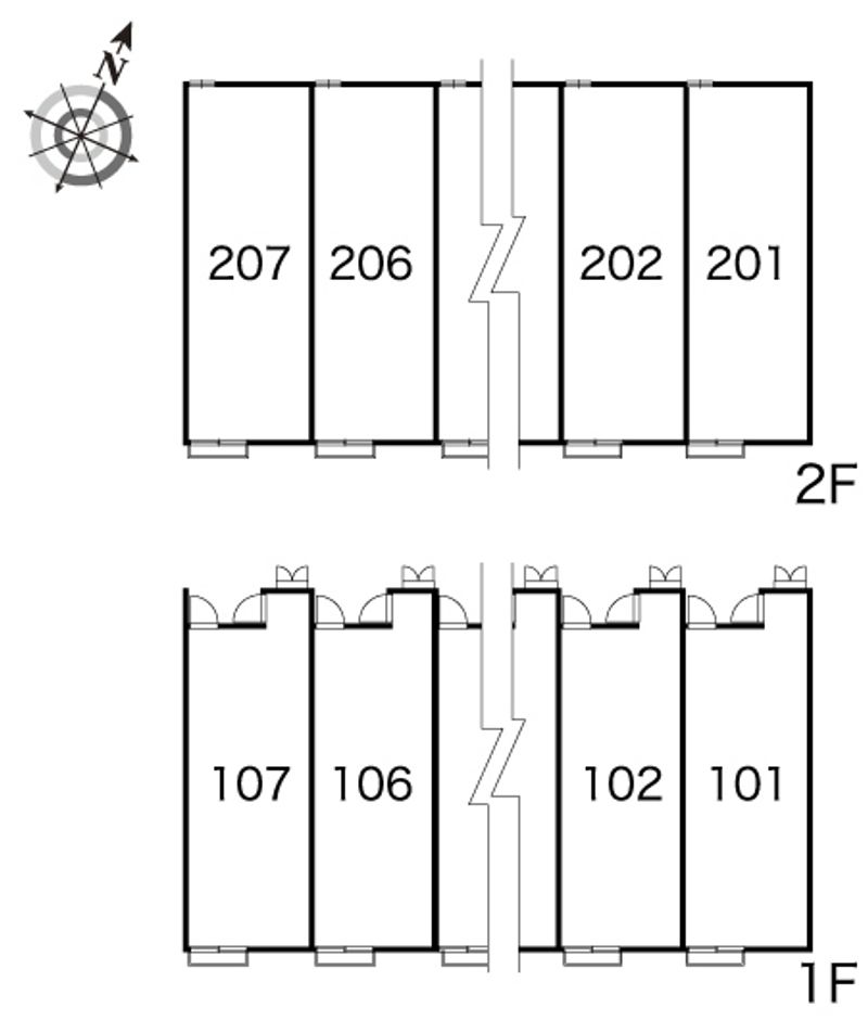 レオパレス悠　２ 間取配置図