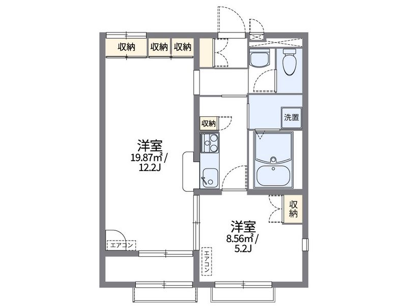 レオパレスアプリコット 間取図
