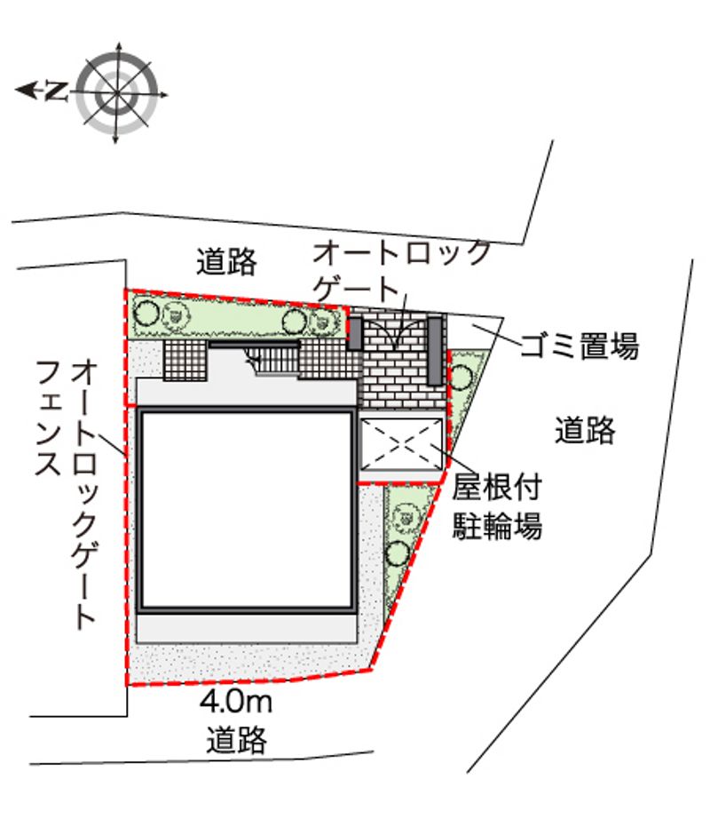 レオパレスグリナリー梅島 配置図