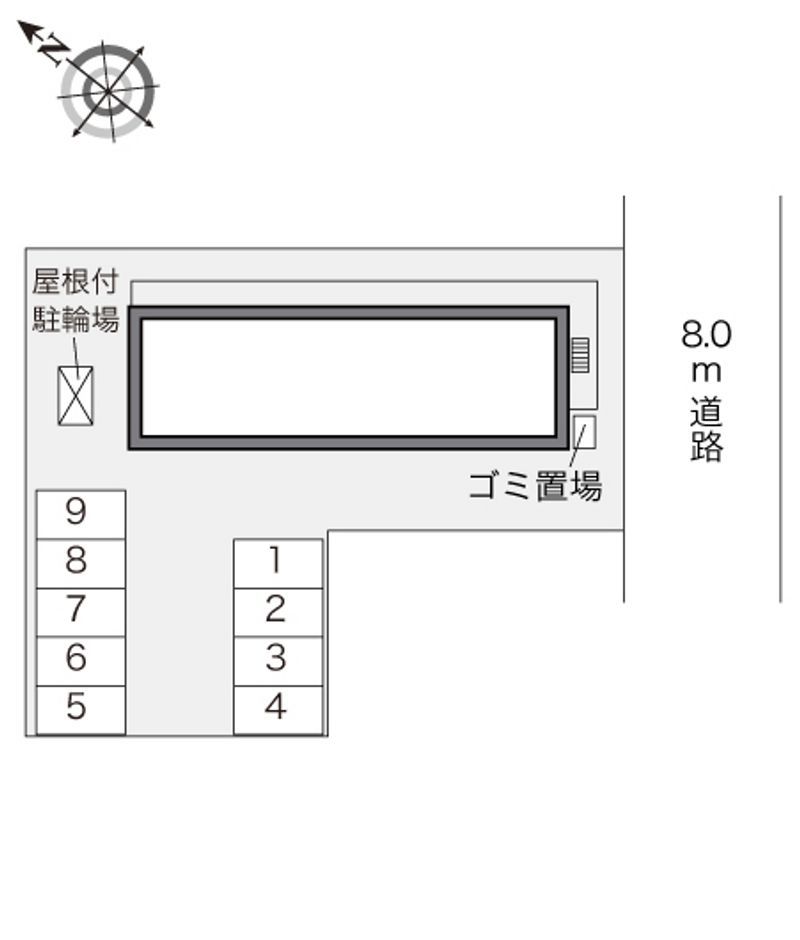 レオパレスコンフォート０５ 配置図