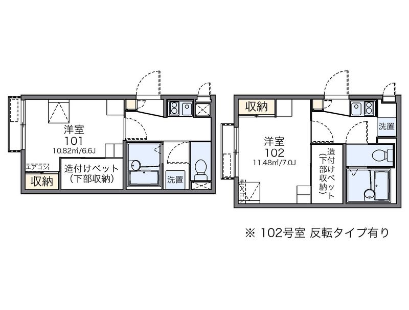 レオパレス三条東山 間取図