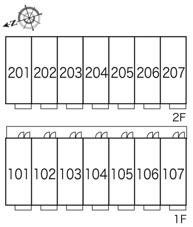 レオパレス宇治川 間取配置図