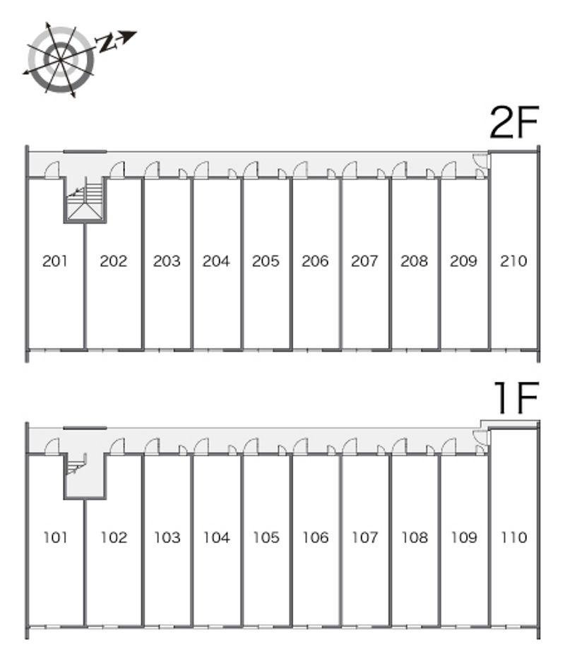 レオパレス新築６０４７９ 間取り配置図