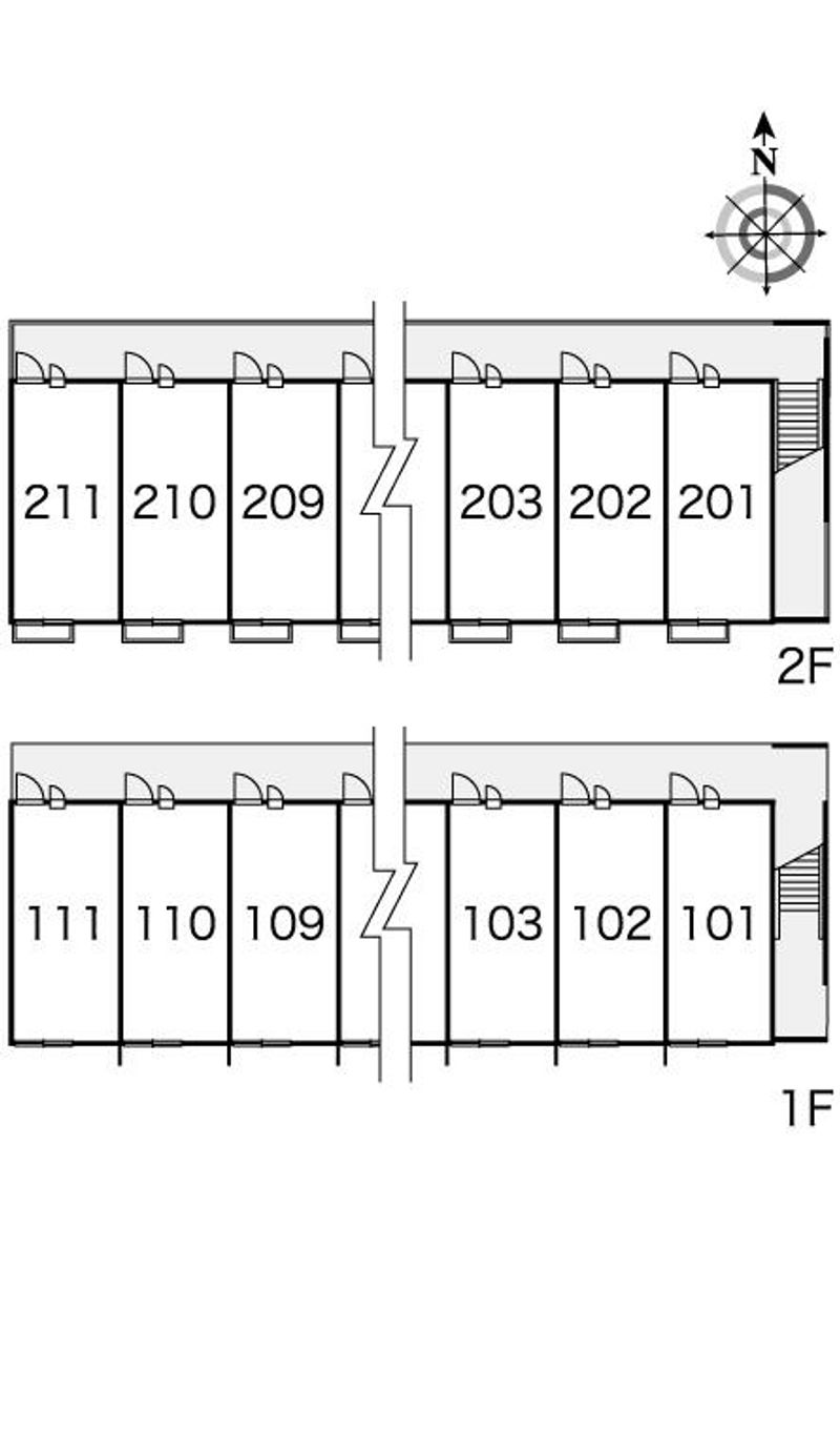 レオパレスフラワーＡ 間取配置図