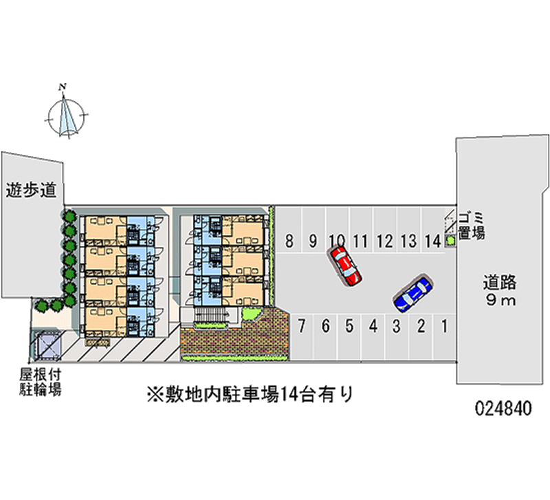 レオパレスプランドール 月極駐車場