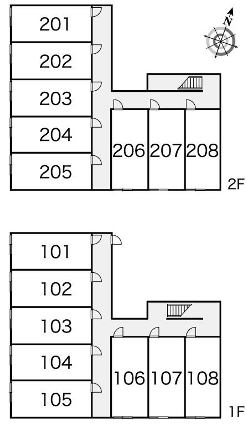 レオパレス牧津 間取配置図