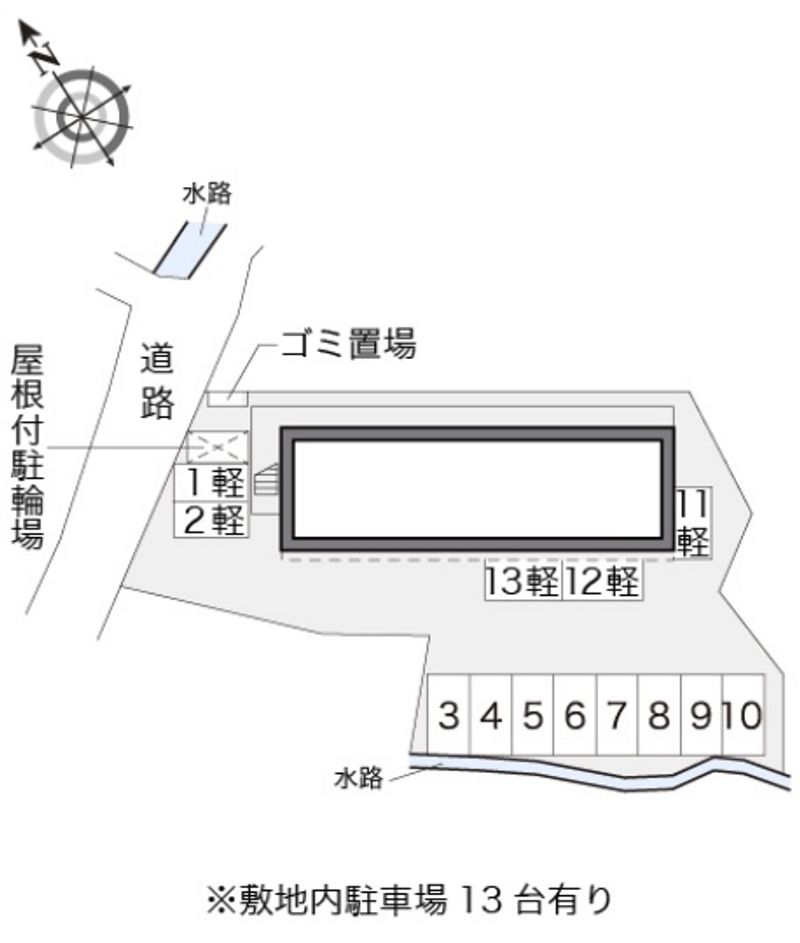 レオパレスプリマベーラ 駐車場