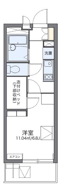 レオパレスエクセル　ケンⅢ 間取り図