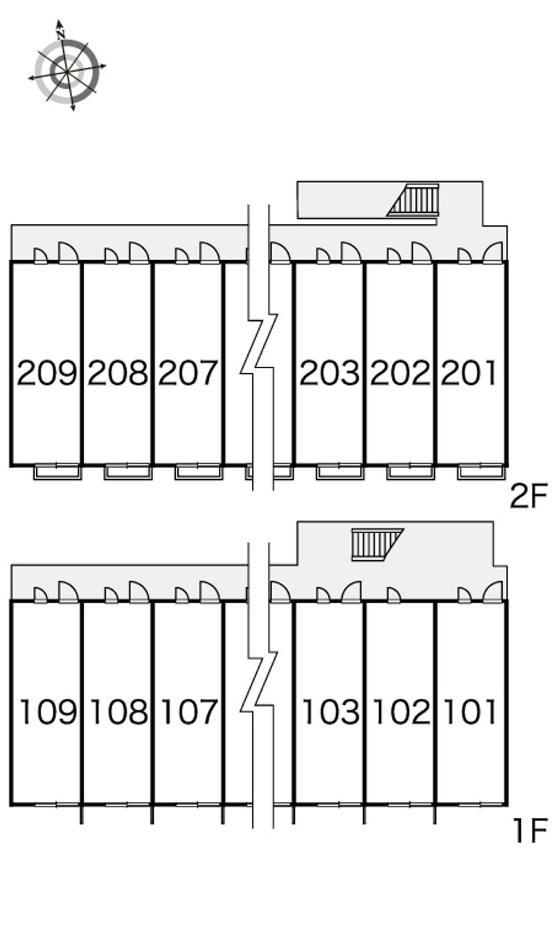レオパレス北栄 間取配置図