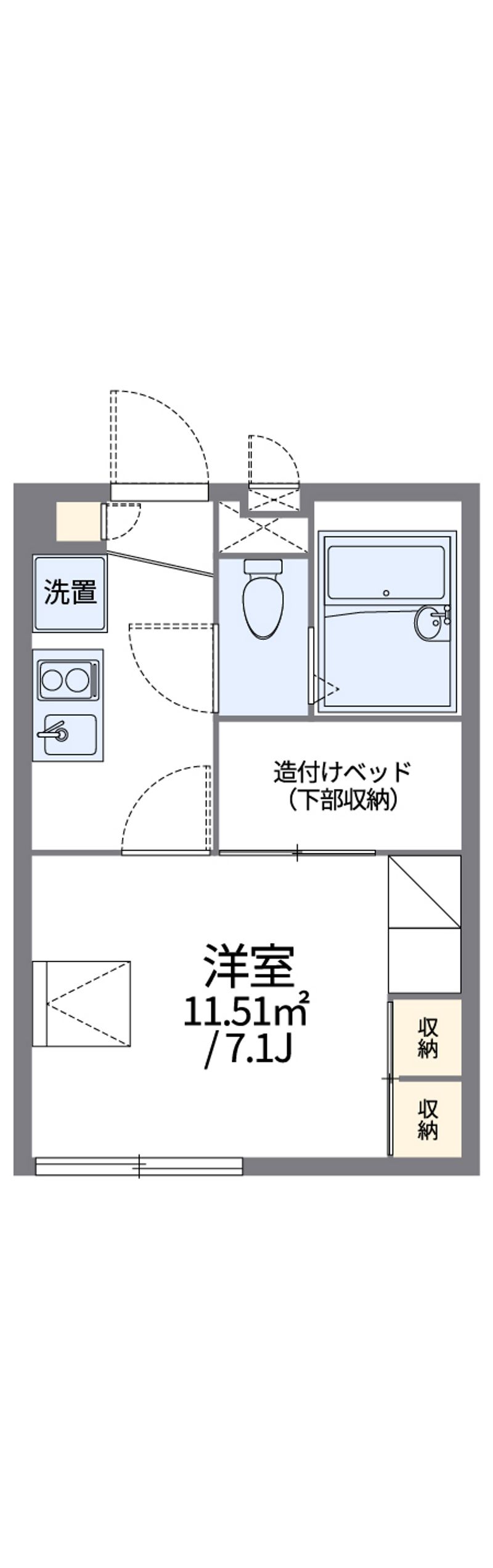 レオパレス北新博労町 間取図