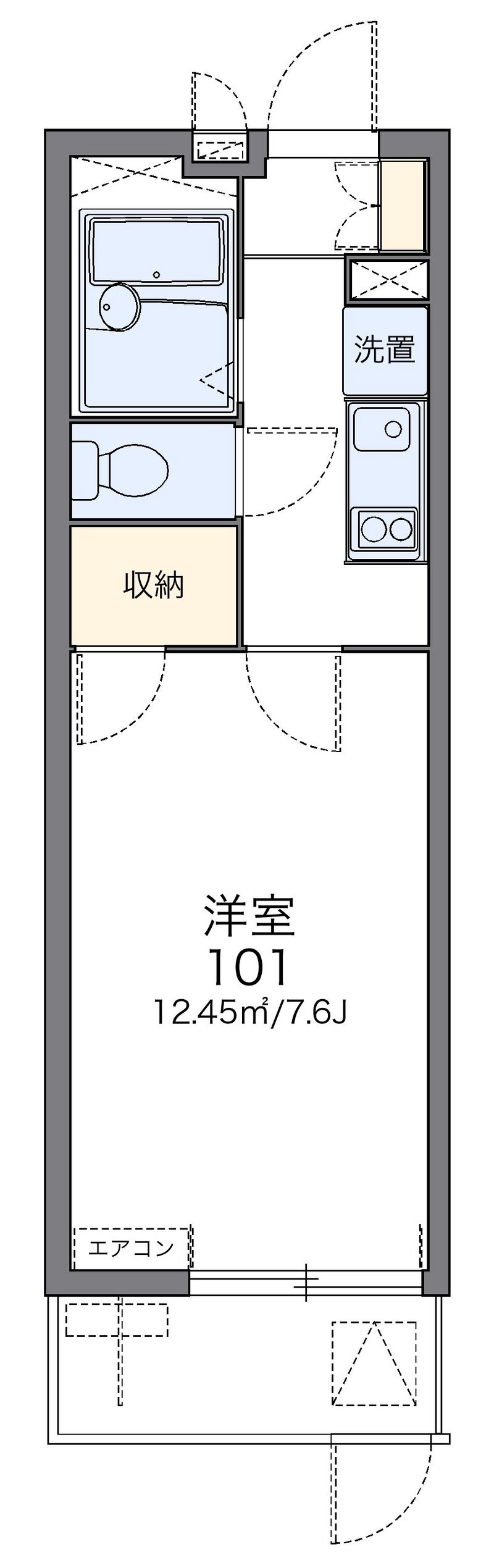 レオパレスドリームハイツ氷室 間取図