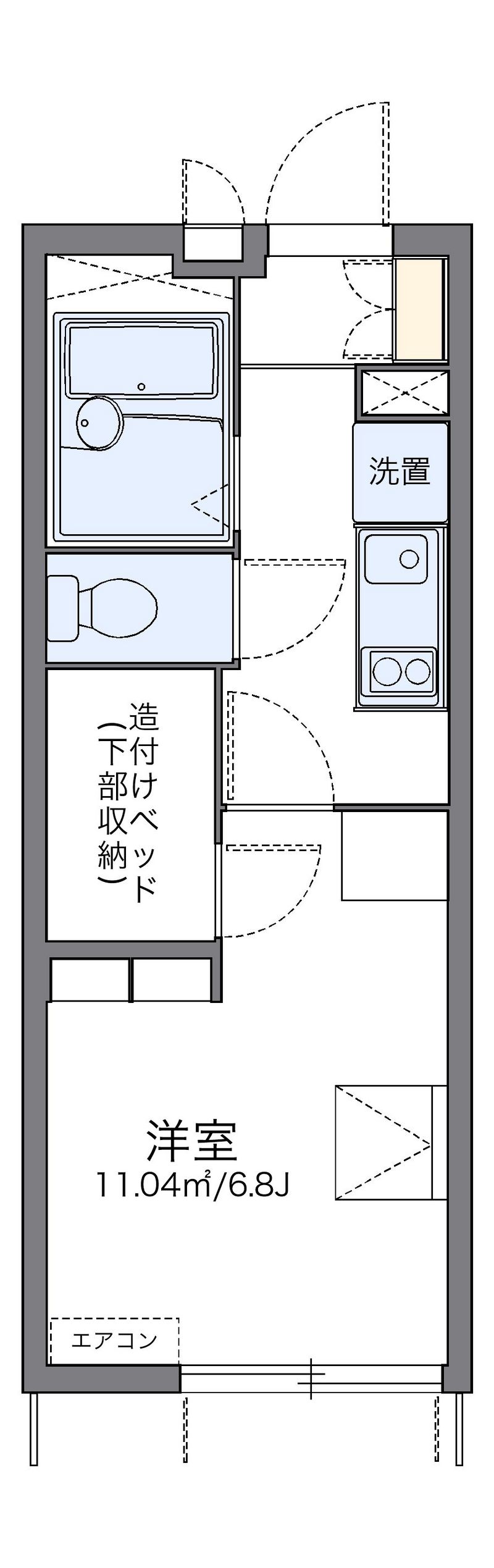 レオパレスこかげ 間取図