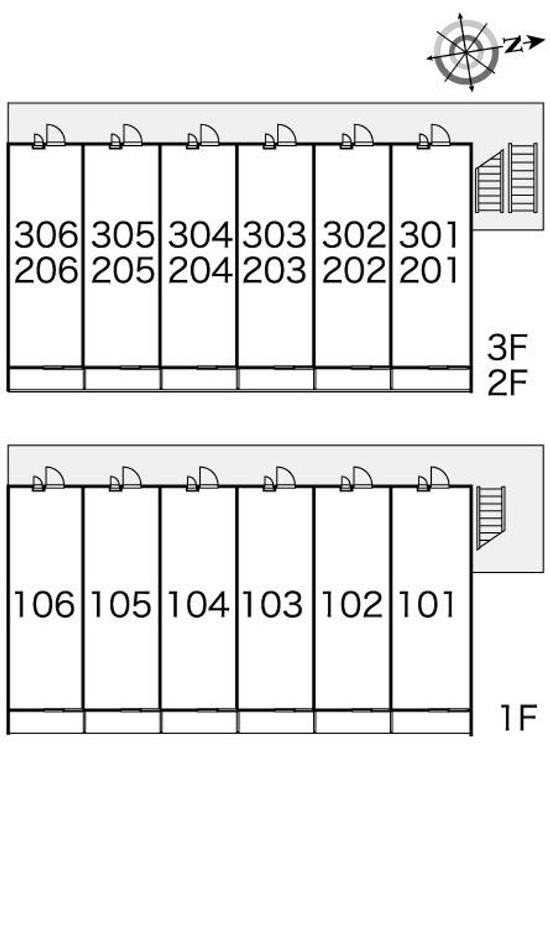 レオパレス湊御殿 間取配置図