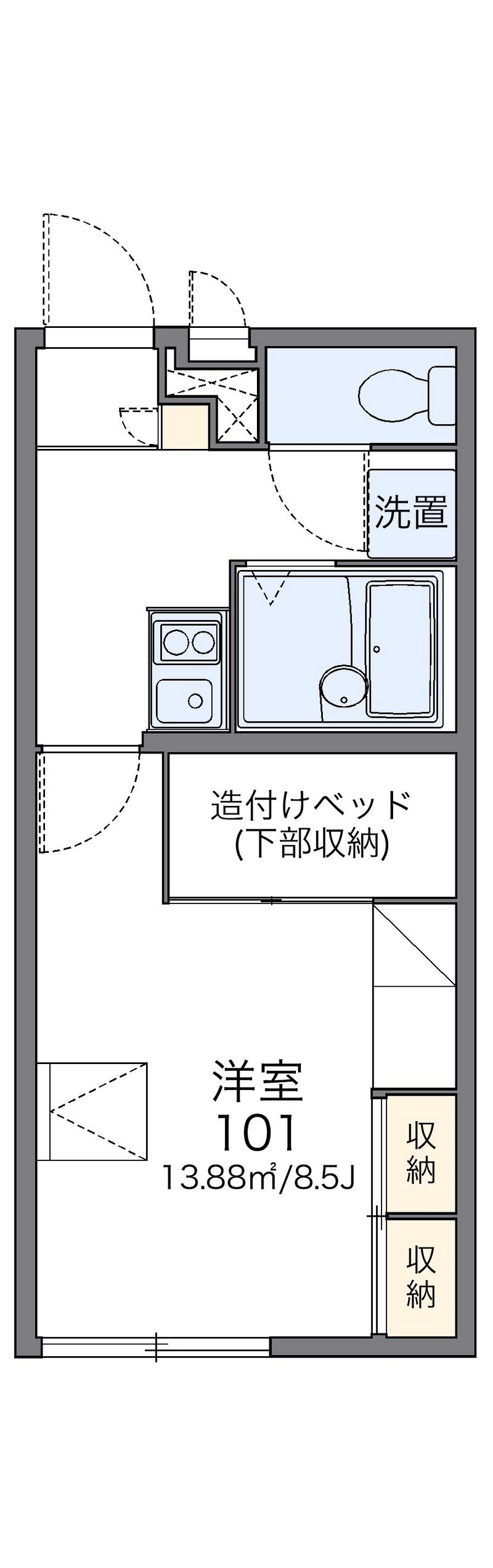 レオパレスＮＡＧＡＳＯ 間取図