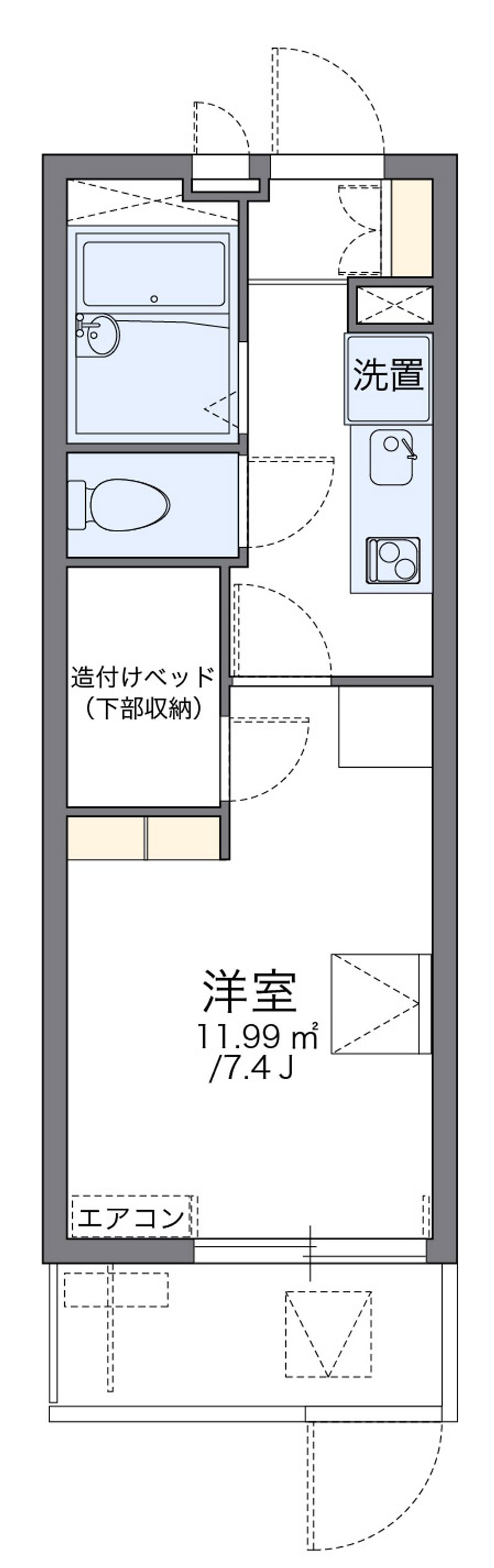 レオパレスせんだん 間取図