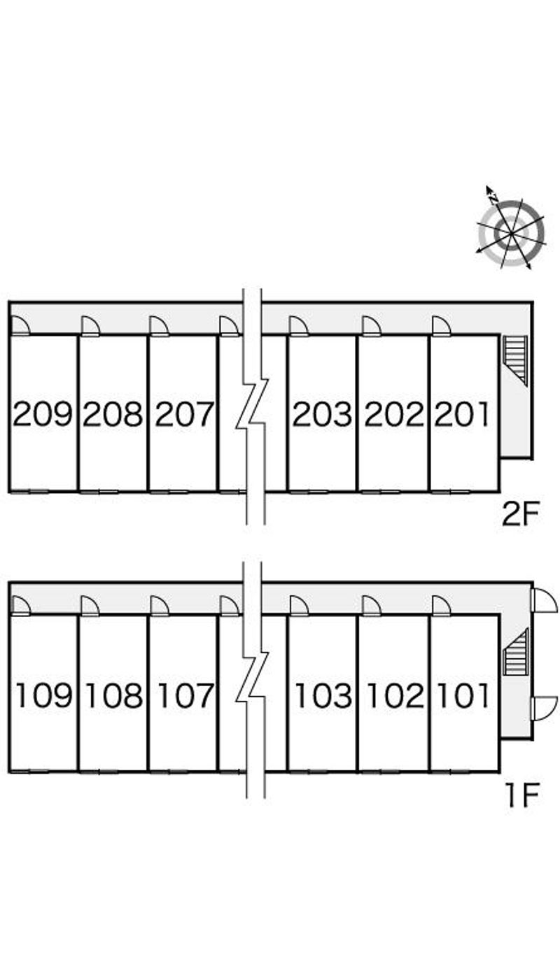 レオパレスフロンティアⅡ 間取配置図