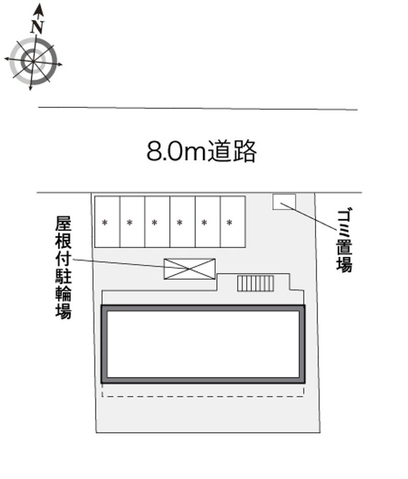 レオパレスＣＯＡＸ 配置図