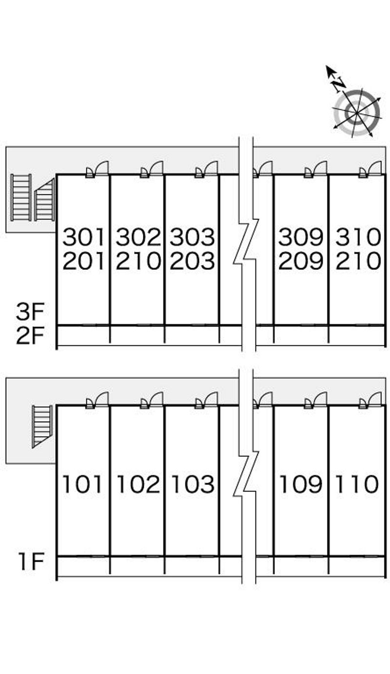レオパレスフリーダムベッセルⅣ 間取配置図