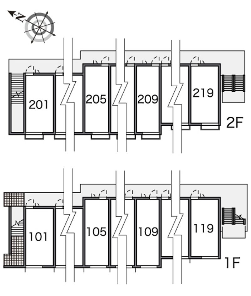 レオパレス清水 間取り配置図